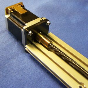 LS70--70mm wide .375-12 Leadscrew Slider, X42-38MM motor/controller, power supply, cables, 3 inch travel - Leadscrew Slider, X42-38MM motor/controller, universal power supply, cables